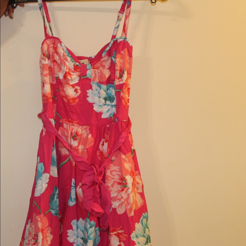 Hot pink floral dress, beautiful addition